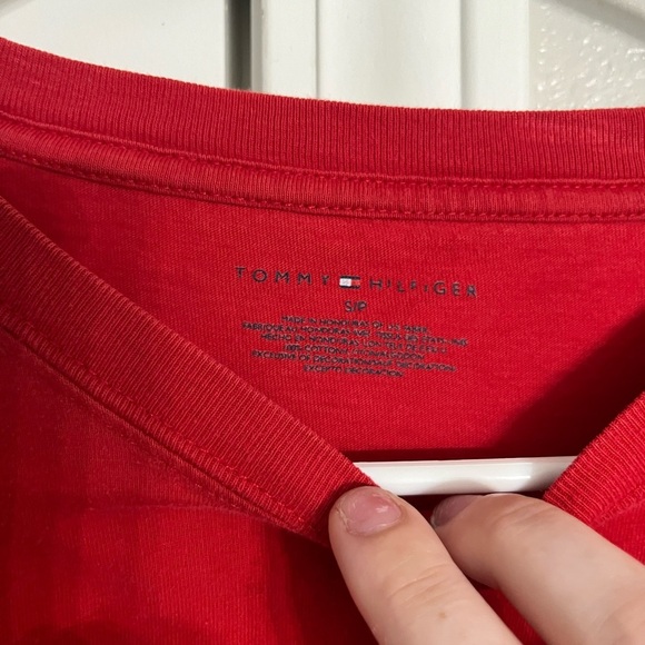Tommy Hilfiger Men's Bold Red Tee - Picture 2 of 4